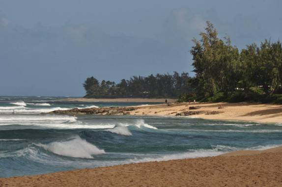 A praia de Pipeline, na north shore de Oahu, no Havaí